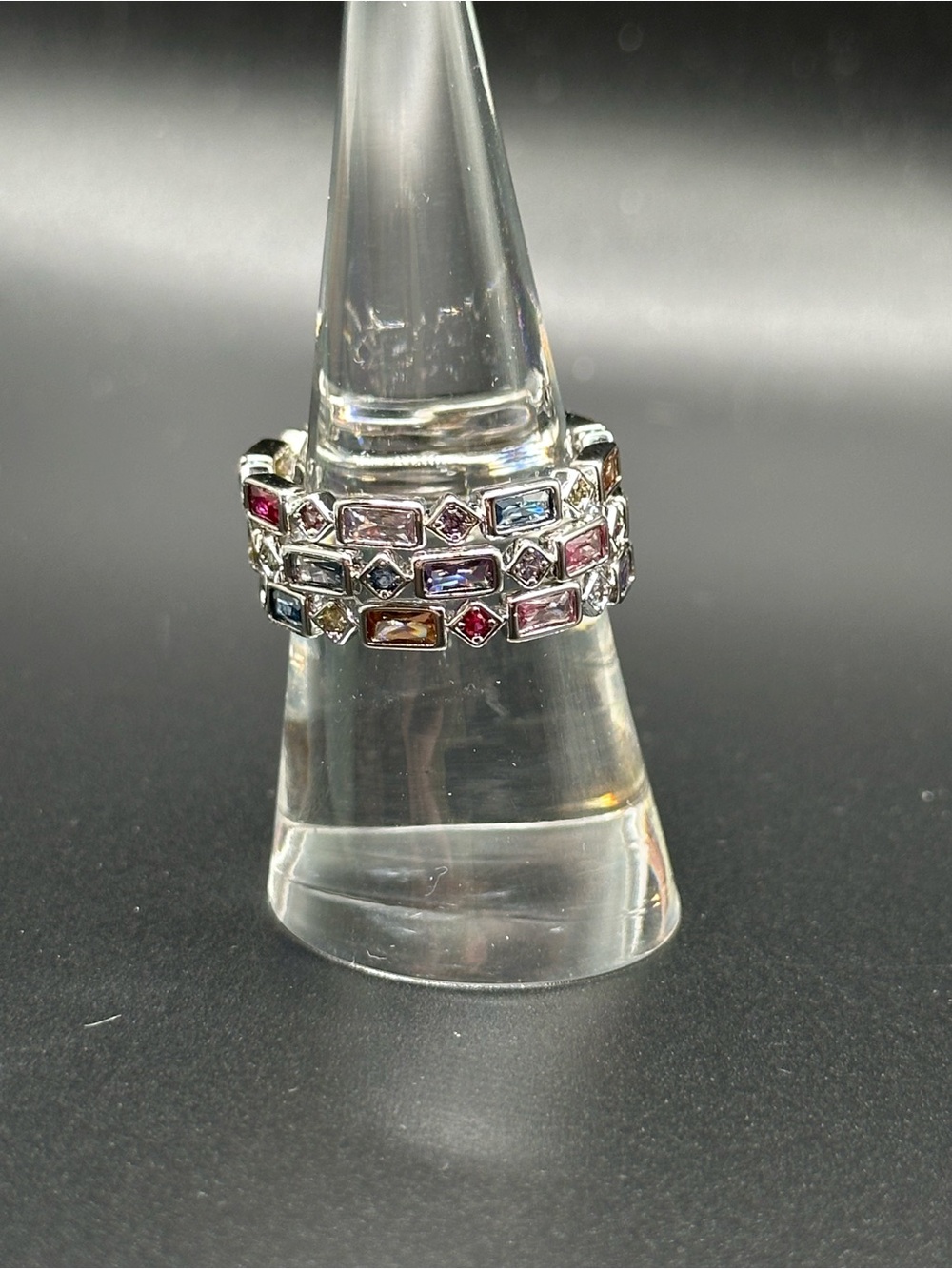 Mental Health Awareness, Be Gentle with Yourself, RBP7602,Size 8, rhodium - Picture 5 of 7